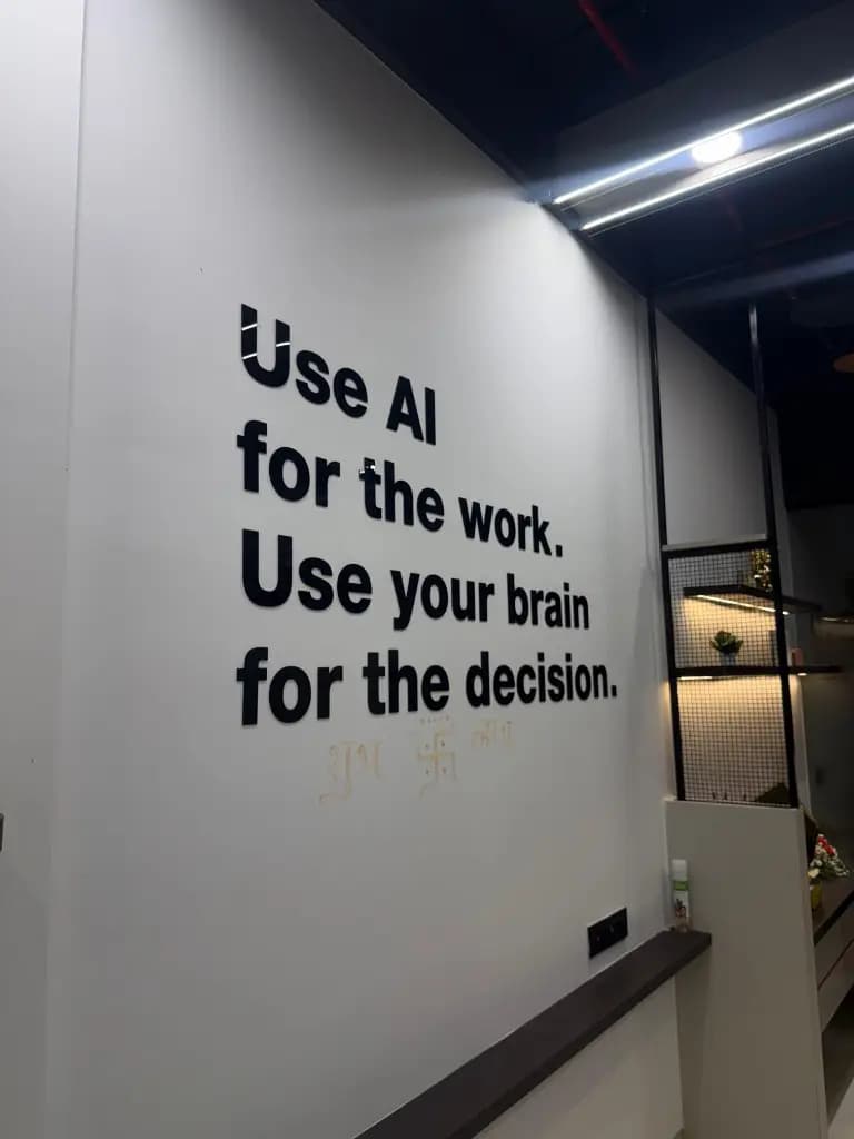 AI software team wall inside Unovative IT company in Palghar AI software team wall inside Unovative IT company in Palghar