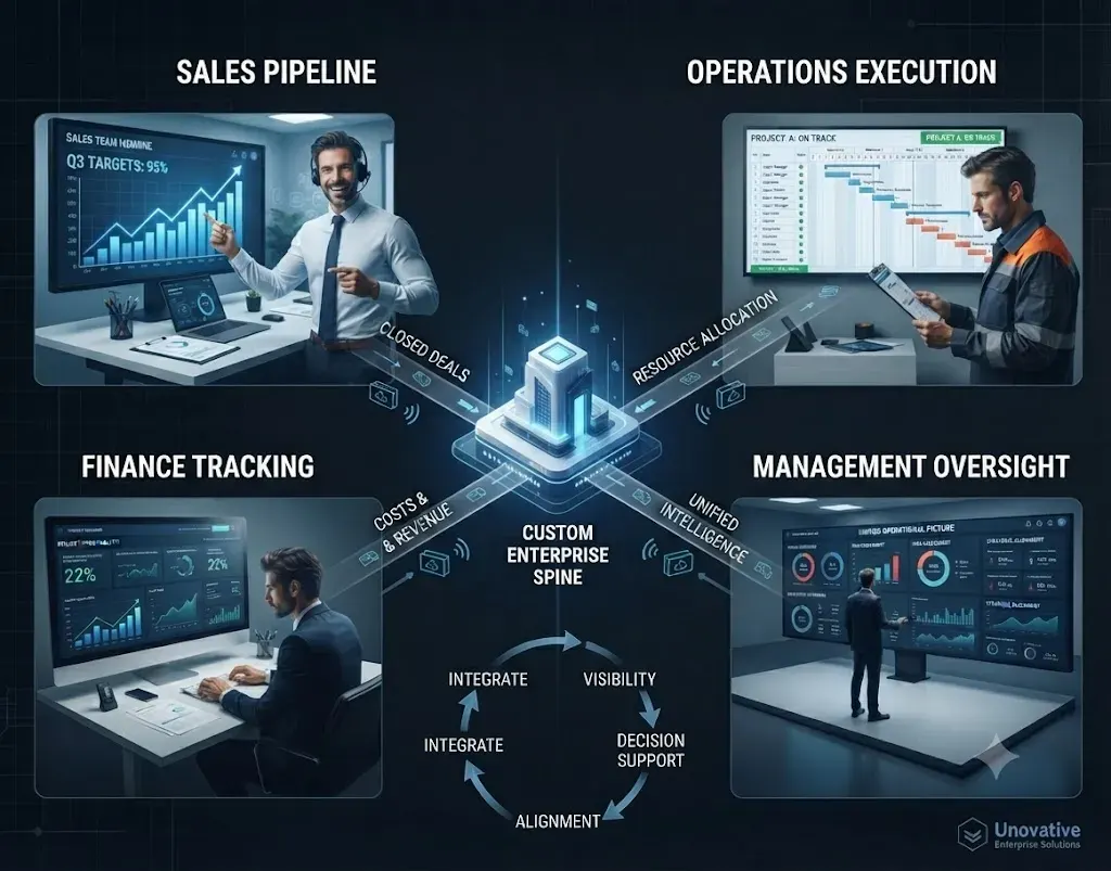 How Custom Software Can Connect Sales, Operations, Finance and Management